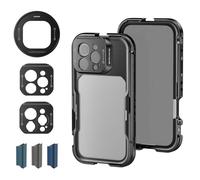 NEEWER 16 Pro Max Cage, Quick Release Video Rig Phone Stabilizer Compatible with iPhone 16 Pro Max with Adapters of 67mm Filter, 17mm Lens & T Mount Lens, Full Camera Control Access, PA074