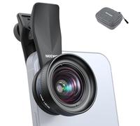 NEEWER 18 mm Wide Angle Lens with 17 mm Thread Lens Clip for Mobile Phone Camera, 100° FOV, 0.5x Magnification, 6 Elements in 5 Groups, Compatible with iPhone, Android, Samsung for Photography, LS-72
