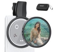 NEEWER 2 In 1 67mm Clip On CPL & Black Mist Diffusion 1/4 Filter Compatible with Android Samsung Google Pixel Huawei Xiaomi, Circular Polarizing Phone Camera Lens Photography Accessories Kit, FL-B35