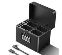 NEEWER 2 in 1 Four Channel USB Battery Charger for NP-FZ100 & LP-E6, 40W Fast Charging, Plastic Backup Power Supply Compatible with Sony A6700 A7III FX3 FX30 A7IV Canon EOS R5 II, NW-ZP4