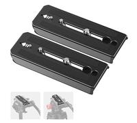 Neewer 2 Pack 501PL Tripod Fluid Head Quick Release Plate Compatible, Camera Mounting Plate with 1/4" 3/8" Screws, Anti Off Pin for GM001 GM002 GM006 Fluid Heads, QR5