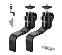 NEEWER 2 Pack E Type Wall Ceiling Mount, Ring Light Wall Mount Bracket with Detachable Ball Head, 5/8" Stud, 1/4" Screw for Flash Strobe Camera Monitor Studio Lighting, Max Load: 4.4lb/2kg, TS007