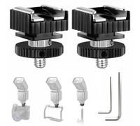 NEEWER 2 Pack Flash Hot Shoe Mount Adapter to 1/4? Thread Hole