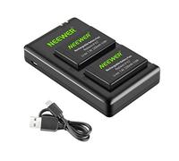 NEEWER 2-Pack LP-E17 Replacement Battery and Dual USB Charger for Canon EOS R8, R10, R50, RP, 77D, 750D, 760D, 800D, 8000D, M6 II, M6, M5, M3, Rebel SL2, SL3, T6i, T6s, T7i, T8i Cameras