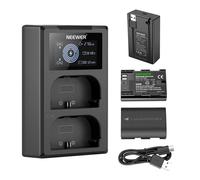 NEEWER 2-Pack LP-E6NH 2250mAh R6 II Canon Replacement Batteries Charger Set