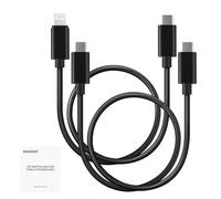 NEEWER 2 Pack OTG Cable Set, USB C to C & USB C to iOS, Male to Male DAC Audio Output Cable Compatible with iPhone iPad Android MacBook Laptop PC, 18"/45cm, LM6