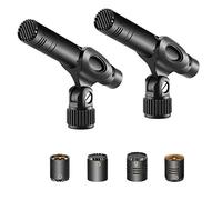 Neewer 2-Pack Pencil Stick Condenser Mic with Interchangeable Omni Cardioid and Super Cardioid Capsules Foam Windscreens Mic Clip and Carrying Case for Acoustic Woodwind Instruments