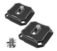 NEEWER 2 Pack Quick Release Plate Kit, 38mm QR Camera Mounting Adapter Compatible with Arca Swiss Peak Design Capture Clip V3, Tripod Mount to Shoulder Strap Quick Switch Anti Off with Washers, QPR-5C