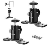 NEEWER 2 Pack T Type Wall Ceiling Mount, Ring Light Wall Mount Bracket with Detachable Ball Head, 5/8" Stud, 1/4" Screw for Flash Strobe Camera Monitor Studio Lighting, Max Load: 4.4lb/2kg, TS008