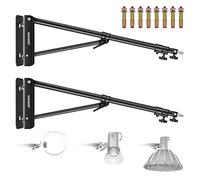 NEEWER 2-Pack Triangle Wall Mounting Boom Arm for Photography Studio Video Strobe Lights Monolights Softboxes Umbrellas Reflectors,180 Degree Flexible Rotation,Max Length 70.8 inches/180CM (Black)