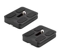 Neewer 2 Pieces Metal PU-50 50 millimeter Universal Quick Shoe plate With 1/4 inch Screw,Fits Standard for Camera Tripod Ball Head(Black)
