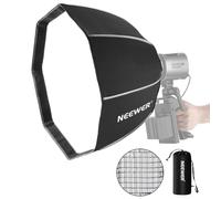 NEEWER 20"/50cm Octagonal Softbox with NEEWER Mount, Quick Folding Quick Set Up Octabox Softbox with Light Diffusers/Honeycomb Grid/Bag for MS60 MS60B MS60C MS150B LED Video Studio Light, NS4P