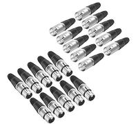 NEEWER 20pcs 3 Pin Solder XLR Connector - Audio Jack Microphone Connector 10 Male and 10 Female Plug Cable Connector - Zinc Alloy (Metal)