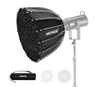 NEEWER 22inch/55cm Parabolic Softbox Quick Set up & Folding, Nylon Soft Box with Diffusers/Grid/Bag, Compatible with Godox Aputure 60X S 150c 300c CB60 MS60B MS60C CB200B and More Bowens Mount Lights
