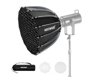 Neewer 22inch/55cm Parabolic Softbox Quick Set up Quick Folding, with Diffusers/Grid/Bag, Compatible with Aputure 60X S 150c 300c RGB CB60 MS60B MS60C CB200B and Other Bowens Mount Lights