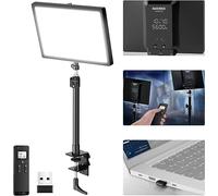 NEEWER 25 W 12.9 Inch Streaming Key Light with Table Stand/2.4G Remote Control/USB, PC/Mac App Control 2300Lux/0.5 m, 2900-7000K, CRI98+, Dimmable Edge Lit Video Panel Light for Webcam Laptop Zoom