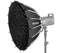 NEEWER 26inch/65cm Parabolic Softbox Quick Set up Quick Folding, with Diffusers/Honeycomb Grid/Bag, Compatible with Aputure 120d Light Dome Godox sl60w NEEWER RGB CB60 and other Bowens Mount Lights