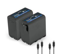 Neewer 2Pcs NP-F970 Replacement Battery, 7800mAh Rechargeable USB C, Compatible with Sony NP-F550 750 950 970 FX3 FX30 A7 Canon R5 Nikon Z8 Camera 20W PD Fast Charging for Camcorder LED Light Monitor