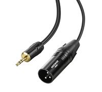 NEEWER 3.5mm to XLR Cable, 3 ft (91 cm) Male to Male Audio Cord Adapter with 1/8" AUX TRS Connector for Phone Tablet Laptop Voice Recorder MP3 Player Mixer Speaker Preamp, Not for Microphone Use,MS023