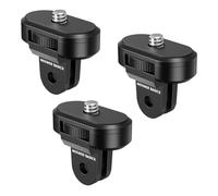 NEEWER 3 Pack Tripod Mount Adapter Kit Compatible with Insta360 DJI OSMO 360 Pocket 3 Action Camera for POV Video Recording, 1/4"-20 to 2 Prong Conversion Screw Parts Accessories, GP-92