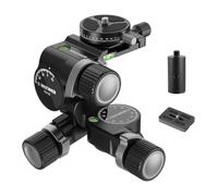 NEEWER 3 Way Geared Tripod Head with 360° Pan Arca Type QR Plate, TH16 | Millimeter Micro Adjustment, Aluminum Alloy 3 Axis Pan Tilt Head, Quick Switch Large & Fine Dual Modes, Max Load 13.2lb/6kg