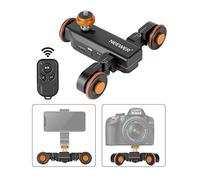 NEEWER 3-Wheels Wireless Video Camera Dolly, 3-Speed Motorized Electric Track Rail Slider Dolly Car with Remote Control, Compatible with DSLR Camera, Camcorder, Gopro, and Smartphone