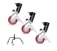 Neewer 3 x 75mm Diameter Swivel Castor Caster Caster Castor Metal Construction Rubber Base Only Compatible with C Neewer Stand for Studio Video Shooting (Black)