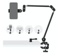 NEEWER 30" Articulating Magic Arm with Super Clamp/Action Cam Mount/Phone Holder, Overhead Camera Desk Mount Mic Boom Stand, Compatible with GoPro iPhone DSLR Webcam Microphone Video Recording, UA056