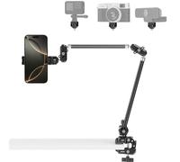 Neewer 30" Articulating Magic Arm with Super Clamp, Overhead Camera Desk Mount with 1/4" 3/8" Threads for ARRI, Cold Shoe & Holder Compatible with DSLR Action Camera Video Light, UA056