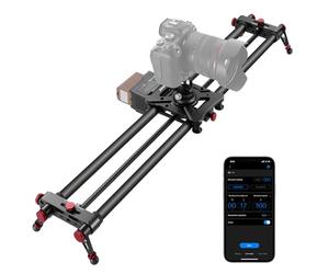 NEEWER 31.5"/80cm Motorized Camera Slider, App Wireless Control DSLR Carbon Fiber Dolly Rail Slider with 4400mAh F750 Battery (Charger Not Included), Support Video Mode, Time Lapse Photography, ER1-80