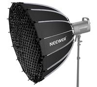 NEEWER 33inch/85cm Parabolic Softbox Quick Set up Quick Folding, with Diffusers/Honeycomb Grid/Bag, Compatible with Aputure 120d Light Dome Godox sl60w NEEWER RGB CB60 and other Bowens Mount Lights
