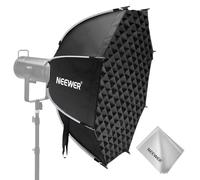 NEEWER 35.4 Inch Octagonal Parabolic Softbox, Bowens Mount Soft Box Compatible with Aputure 120d Compatible with Godox SL60w Q4 AS600B CB300B Q300 Light, Diffusers, Grid, Bag & Cleaning Cloth, NS92P