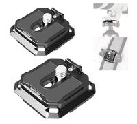 NEEWER 38mm Square Quick Release Plate 2 Pack, Anti Off Arca Type QR Camera Mount Plate Compatible with Peak Design Capture V3 Camera Clip Shoulder Strap Tripod Head, 17.6lb/8kg Max Load, QPR-5