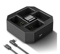 NEEWER 4 Channel NP-FZ100 Charger Compatible with Sony A7 IV A9iii A1 A7R V A7Cii A6700 ZV-E1 FX3 FX30, 45W PD Fast Charging NP-FZ100 Battery Charger with Battery Display, 60W USB C PD Cable, NW-Z4