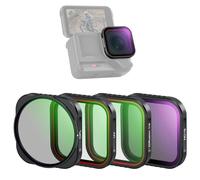 NEEWER 4 Pack ND Filter Set Compatible with Insta 360 Ace Pro Insta360 Ace Pro 2, Adjustable CPL + UV + Black Mist Diffusion 1/4 + ND16, HD Optical Glass, Action Camera Lens Accessories Kit, FL-C29