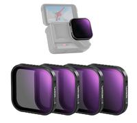 NEEWER 4 Pack Polarized ND Filter Set Compatible with Insta360 Ace Pro/Ace Pro 2, Snap On Multicoated HD Optical Glass ND8/PL, ND16/PL, ND32/PL, ND64/PL Lens Filter Action Camera Accessories, FL-C31
