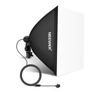 NEEWER 40x40cm Softbox with E27 Porcelain Socket/CE/UKCA Certified Power Cord/White Diffuser/Stand Adapter, Durable Nylon Softbox Lighting Modifier for Studio Photography Lighting, SF4040 (UK Plug)