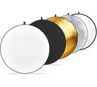 NEEWER 43 Inch/110 Centimeter Light Reflector Light Diffuser 5 in 1 Collapsible Multi Disc with Bag - Translucent, Silver, Gold, White, and Black for Studio Photography Lighting and Outdoor Lighting