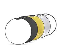 NEEWER 43Inch/110cm Light Reflector Light Diffuser 5 in 1 Collapsible Multi Disc with Single Grip and Bag - Translucent, Silver, Gold, White, Black for Studio Photography Lighting and Outdoor Lighting