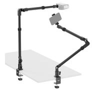 NEEWER 45.5" Overhead Camera Desk Stand, Aluminum 4 Section Magic Mic Boom Arm with C Clamp Mount Phone Holder, for Webcam LED Light Microphone Streaming Zoom Video Recording, Max Load 4.41lb, DS023
