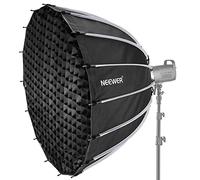 NEEWER 47.2inch/120cm Parabolic Softbox Quick Set up Quick Folding, with Diffusers/Honeycomb Grid/Bag, Compatible with Aputure 120d Light Dome Godox sl60w NEEWER RGB CB60 and Other Bowens Mount Lights