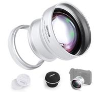 Neewer 49mm 1.5X Teleconverter Additional Lens, Compatible with Fujifilm X100 X100S X100F X100T X100V X100VI Cameras, HD Optical Glass, Multi Coated, Silver, LS-61
