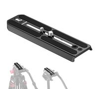 NEEWER 501PL Tripod Quick Release Plate Compatible with MVH500AH MVH502AH, 6.3"/16cm Extended Camera Mounting Plate with 1/4" 3/8" Screws, Anti Off Pin for GM001 GM002 GM006 Fluid Heads, QR6