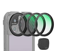 NEEWER 52mm Magnetic Phone Filter Set, Adapter Ring +4 Point Star +CPL +1/4 Black Diffusion Filter for Mist Cinematic Effect, Compatible with Phone Cage with M Lens Mount for iPhone 14 13 12 Series