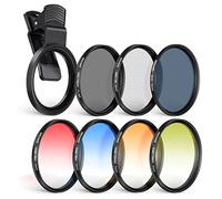 NEEWER 52mm ND CPL Star 4 Graduated Color Filter Set with Phone Lens Clamp | Compatible with iPhone 17 16 16e 15 14 Pro Max Plus Canon Nikon Sony Camera