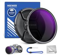 NEEWER 52mm ND2-400 (1-9 Stops) Variable ND Filter with Lens Cap, Lanyard, Cleaning Cloth, Precise Neutral Density Adjustment, Fingerprint & Scratch Resistant Multicoated Optical Glass