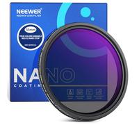 NEEWER 55mm True Colors Hard Stop Variable ND Filter ND2-32 (1-5 Stops) Limited Neutral Density Filter, Multi Coated HD Optical Glass/No X Cross/Aluminum Frame/Water/Scratch/Fingerprint Resistant