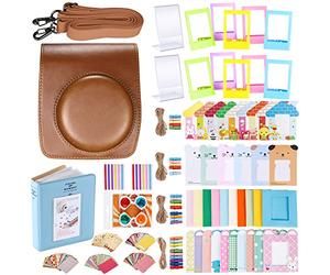 Neewer 56-in-1 Accessory for Fujifilm Instax Mini 90 Includes Camera Case with Adjustable Strap Various Frames Book Album Close-up Corner Stickers Photo Instant Films Stickers