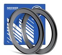 NEEWER 58-72mm Step Up Ring Adapter (2 Pack) with Cleaning Cloth, Ultra Slim Aluminum Alloy Lens Filter Adapter Ring for 58mm Camera Lens to Use 72mm Filter