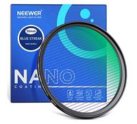 NEEWER 58 mm Blue Streak Anamorphic Filter Optical HD Glass, 360° Rotatable Anamorphic Scattered Light Special Effect Lens Filter, 28 Layers, Multi-Resistant Coated Aluminium Alloy Frame
